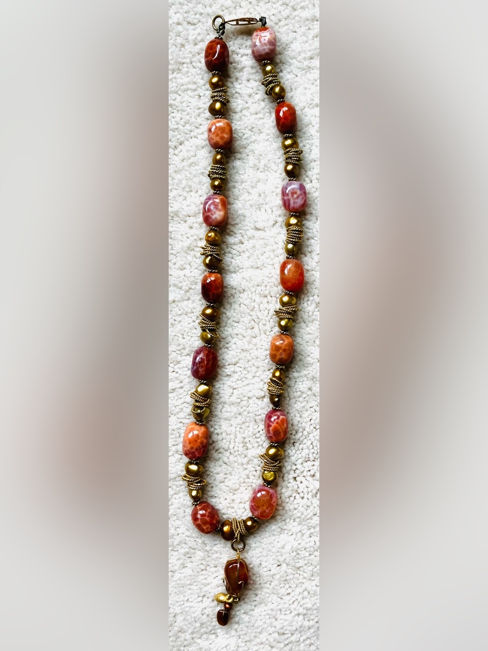 Lot of 3 Vintage Handcrafted Gemstone Necklaces - Picture 6 of 6